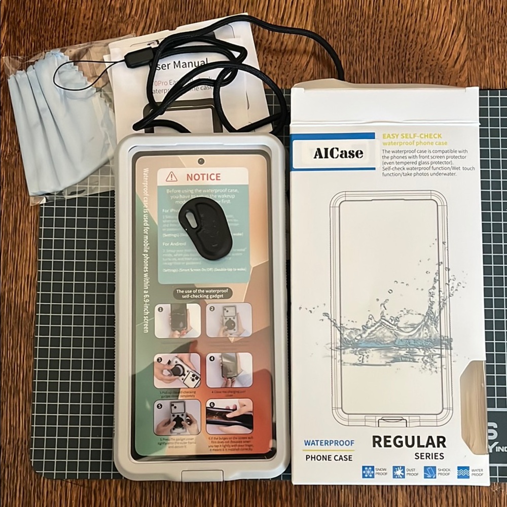 Waterproof Phone Case - White/Grayish